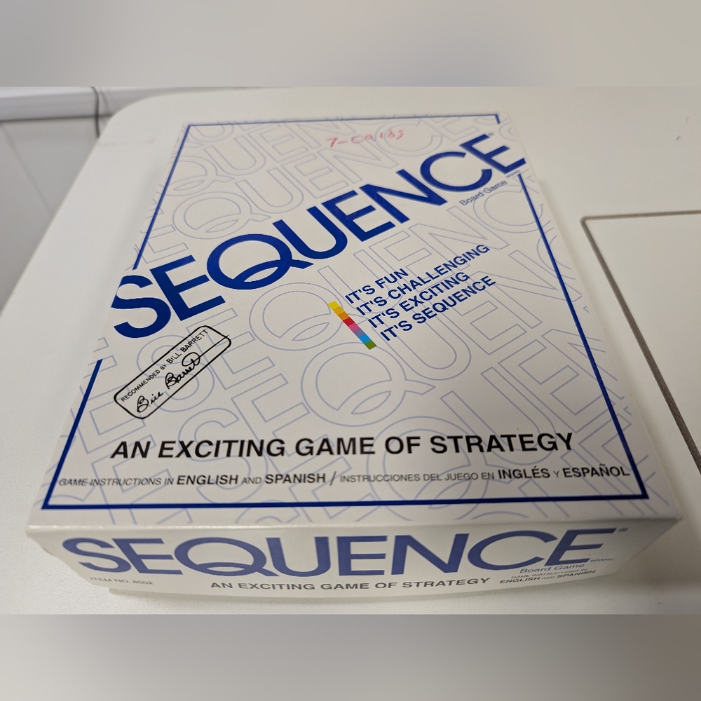 Vintage 1981:1995 - Sequence An Exciting Game Of Strategy Inc Instructions & Box